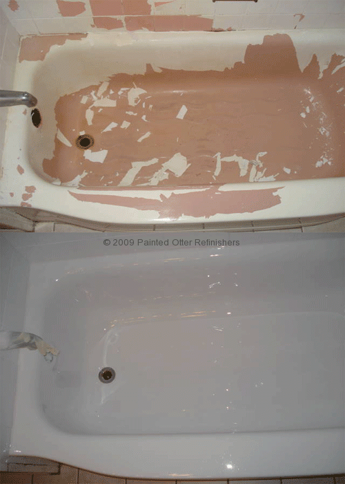 bathtub refinishing tile refinishing do it yourself strip before after Bathroom Refinishing