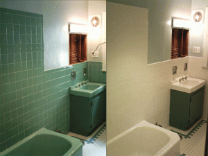 Bathtub Refinishing Tile Refinishing Full Bathroom Before After 300x225 Bathroom Refinishing